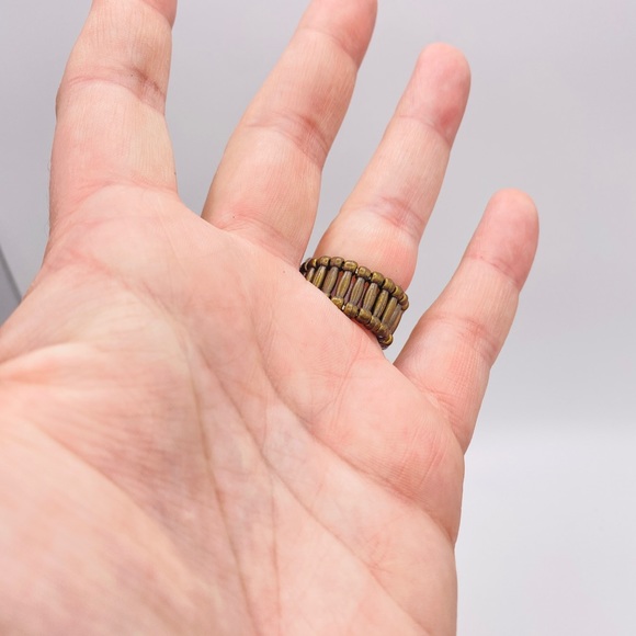 Statement Snake Bracelet; Gold Tone Stainless Steel - Picture 4 of 4